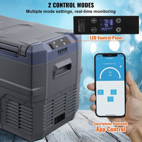 Portable Car Refrigerator Freezer Compressor 32 L Dual Zone For Car