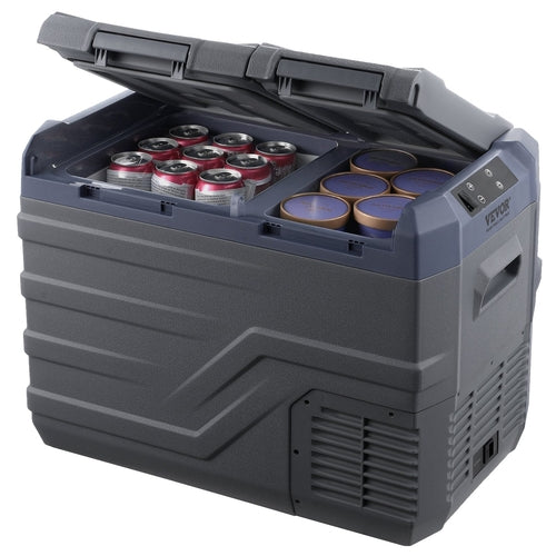 Portable Car Refrigerator Freezer Compressor 32 L Dual Zone For Car