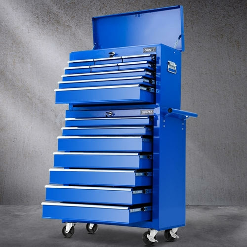 Giantz Tool Chest and Trolley Box Cabinet 16 Drawers Cart Garage