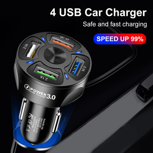 4 USB Car Charger Fast 7A QC3.0 Quick Car Chargr Adapter – Sonic Victory